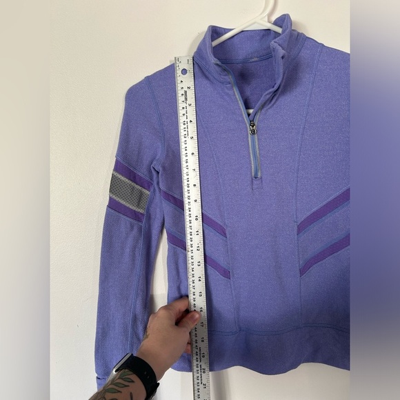 Ivivva Lululemon Glow and Go 1/2 Zip Pullover Size 8 Purple - Picture 4 of 8